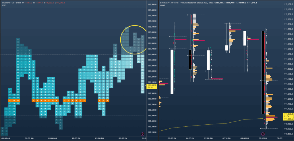 BTC TPO and Volume Profile ATH Weakness